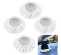Zephyra Juego de 4 fundas de pulido de lana 220-250 mm - Almohadillas para pulidora Einhell CE-CB 18/254 Li, CC-PO 90 - Compatibles con pulidoras de coche a batería o flex