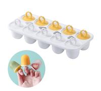 Zephyra Moldes para Paletas de Hielo Reutilizables, 10 Cavidades, Moldes para Popsicle DIY, Moldes para Hielo para Congelar Frutas o Yogur