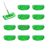 ZephyrCraft 10 Piezas Almohadillas de Recambio de Fregona Reutilizables, Recambios de Mopa de Microfibra Compatible con Swiffer, Lavables para Uso Húmedo y Seco