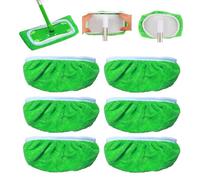 ZephyrCraft 6 Piezas Almohadillas de Recambio de Fregona Reutilizables, Recambios de Mopa de Microfibra, Lavables para Uso Húmedo y Seco, HK009-006