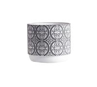 Zephyria Jardineras Decorativas para Plantas de Interior, Maceta Redonda de Cemento con diseño de Relieve escultórico y Orificio de Drenaje, Macetas Plantas de Interior y ext(L)