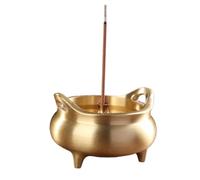 Zephyria Soporte Decorativo para Conos de Incienso, Difusor de Aroma portátil for el hogar y la Ceremonia del té, Regalo de decoración del hogar Zen de meditació(Gold)