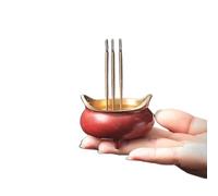 Zephyria Soporte Decorativo para Conos de Incienso, Difusor de Aroma portátil for el hogar y la Ceremonia del té, Regalo de decoración del hogar Zen de meditació(Red)