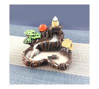 Zephyria Soporte Decorativo para Conos de Incienso, Quemador de Incienso con reflujo de Cascada de Resina y difusor de Aroma for decoración del hogar, Regalo de decoración del hogar Zen de meditació