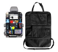 ZEPIQOR 1 pieza Organizadores para Coche llevar multibolsillos tela oxford evitar patadas asiento trasero del coche organizador grande, 10 pulgadas iPad/bolsillo, lorganizador asiento coche niños
