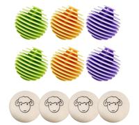 ZEPIQOR 10 bolas de lavado para chaquetas de plumón, Bolas de Lana para Secadora Juego de 4-100% Lana de Oveja Ecológica - Ropa Suave y Esponjosa - Ahorra Energía - Ideal Para Plumón