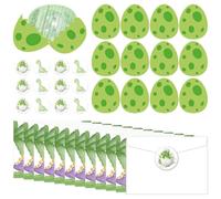 ZEPIQOR 12 Pcs Tarjetas de invitación de dinosaurio para cumpleaños infantiles, invitaciones de cumpleaños infantiles, invitaciones de cumpleaños infantiles, fiestas infantiles