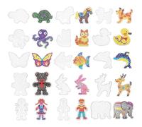 ZEPIQOR 15 Pcs Animal Pegboards Plantillas, 5mm Beads Plantilla, Hama Beads Plantilla, Placas Transparente para Cuentas para Niños Adultos Artesanía DIY Manualidades
