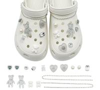 ZEPIQOR 16 piezas de diamantes de imitación del zapato de la flor de accesorios, accesorios de diamantes de imitación del zapato de la flor, Jibbitz, Crocs Joyería, DIY decoraciones de zapatos