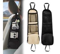 ZEPIQOR 2 Pcs Organizador Coche, Organizador Lateral de Coche, Protector Asiento Coche, Organizadores de Asiento con 3 Bolsillos, para Guardar Bebidas, Teléfonos Móviles, Cable de Datos