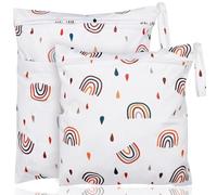 ZEPIQOR 2 Unidades Bolsa Impermeable Bebe Cosas de Bebe,Contenedor Bolsa Pañales Bebe para Walking Mum,Pañalera Neceser Bebe Piscina, Bolso Bolsa de Playa(30 * 36cm/28 * 30cm) (arcoíris)