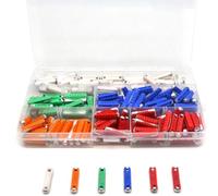 ZEPIQOR 200 Pcs Fusibles tipo torpedo Continental con caja de almacenamiento de plástico, fusibles europeos para automóviles, 5 A, 8 A, 10 A, 16 A, 25 A, para coches clásicos de estilo antiguo vintage