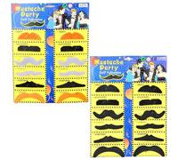 ZEPIQOR 24 Piezas bigote postizo, bigotes postizos, bigote, de Bigotes Falsos, Bogotes Originales Autoadhesivos Materiales para Fiesta de Máscaras (6 Estilos Diferentes)