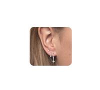 ZEPIQOR 3 Pares Pendientes Mujer Plata de Ley Chapada en de Pendientes Pequeños Circonita Pendientes Aro Juego para Múltiples Piercings
