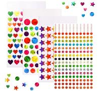 ZEPIQOR 3200Pcs Pegatinas Gomets Stickers Estrellas Corazones Círculos 40 Hojas, Recompensa Niños Decoración Regalo Manualidad Infantil Marcar Organizar Objeto Hogar Aula Oficina Multicolor