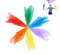 ZEPIQOR 6 Pañuelos de Malabares, Pañuelos de Colores, Pañuelos de Baile, Bufandas Malabares Pañuelos Mágicos para Fiestas Infantiles y Juegos Malabares 60 x 60 cm