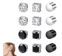 ZEPIQOR 6 Pares Pendientes Iman Hombre Pendientes De Iman Pendientes De Iman Hombre Pendientes Magneticos Hombre Pendientes Iman Pendientes De Iman Hombre Pendientes Iman Hombre Pendientes Iman