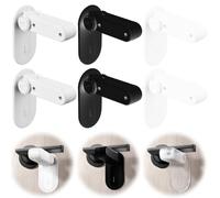 ZEPIQOR 6 Pcs pestillo puerta sin agujeros, pestillo puerta, Cerradura de la manija de la puerta de seguridad para niños, fácil de instalar y usar adhesivo, no se requieren herramientas ni taladros