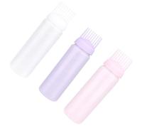 ZEPIQOR Botella aplicadora de tinte para el cabello, paquete de 3 botellas aplicadoras para el cabello, botella aplicadora de color para peine de raíz de cabello, botella aplicadora de color