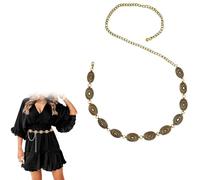 ZEPIQOR Cinturón de Cadena para Mujer, Cinturón de Metal Cinturón de Cintura Ajustable Delgado, Cinturón de Falda para Mujer, Cinturón de Cadena de Cintura para Mujer