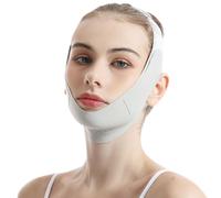 ZEPIQOR Cinturón facial,Reductor papada,Adelgazante papada transpirable cinturón facial Cuidado de la salud Contorno masaje Verde