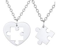 ZEPIQOR Collares Best Friends, 2 collares de mejores amigos, mejores amigos para siempre, collares de acero inoxidable, regalos para mujeres, adolescentes y niñas