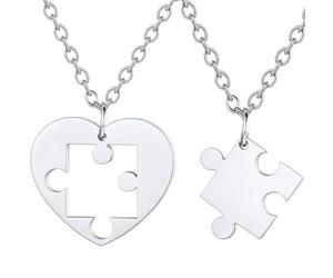 ZEPIQOR Collares Best Friends, 2 collares de mejores amigos, mejores amigos para siempre, collares de acero inoxidable, regalos para mujeres, adolescentes y niñas