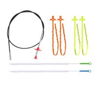 ZEPIQOR desatascador tuberias profesional manual 7 Piezas desatascador wc limpia tuberias limpiador desagües cepillo limpieza ducha para quitar el pelo de los desagües cocina baño