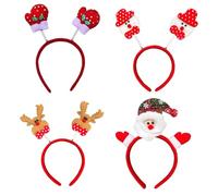 ZEPIQOR - Diadema de Navidad para el pelo de reno y Papá Noel