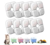 ZEPIQOR Filtros De Fuente, 8 PCS Filtro para Bebederos Fuente Compatible con La Fuente para Mascotas Pixi, Filtros Fuente Gatos con Resina Activada por Carbono Tres Capas Sistema De Filtración
