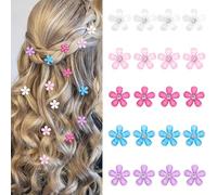 ZEPIQOR Juego de 20 pinzas para el pelo de flores con diamantes de imitación, horquillas decorativas para el pelo, horquillas decorativas para el pelo, accesorios para el pelo con flores