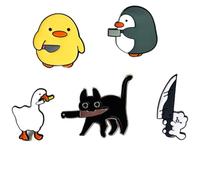 ZEPIQOR Juego de 5 Insignias de Esmalte, Insignias de Metal, para Sombreros, Mochilas, Chaquetas