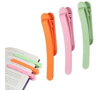 ZEPIQOR Marcapáginas Magnéticos, 3 Pcs Lindo Marcadores Magnéticos, Marcapáginas Clip de Página Regalo Cumpleaños para Alumnos Niños Colegio Suministros Regalos Cumpleaños (naranja+rosa+verde)
