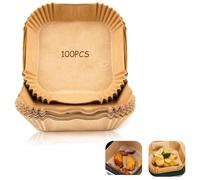 ZEPIQOR Papel freidora aire PORTENTUM, 100 unidades de 20-24 cm, BPA free, para freidoras sin aceite de 5 a 8 litros