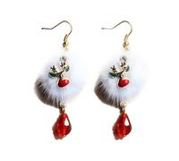 ZEPIQOR Pendientes de Navidad, Pendientes Navideños Pendientes Aretes Mujer Pendientes Largos