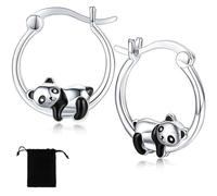 ZEPIQOR Pendientes de Panda, Pendientes para Niña Mujer, Animale con Esmalta Colores Hipoalergénico Lindos Joyería Regalos Cumpleaños Hija Nieta