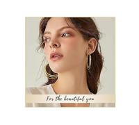 ZEPIQOR Pendientes para mujer, Pendientes Mujer Oro Acero Inoxidable, Pendientes de oro para mujeres y niñas Regalos Joyas Fiesta