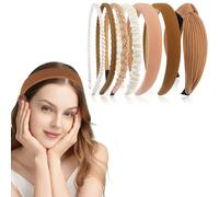 ZEPIQOR Set de 7 diademas de mujer, diferentes modelos, diademas de plástico, para niñas y mujeres
