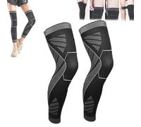 ZEPOIYM Compresión de pierna completa Flytex,Manga de compresión de pierna completa Flytex,Soporte de rodilla para correr,Mangas de compresión para rodillas y piernas (1 Pair,L)