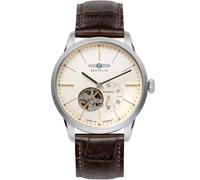 Zeppelin 7364-5 Flatline Automatico Open Heart 40mm Reloj Hombre