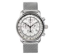 Zeppelin 7680M-1 - Reloj para Hombres, Correa de Acero Inoxidable Color Plateado