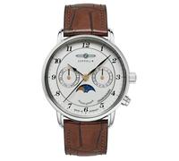 Zeppelin 8537-1 Friedrichshafen - Reloj de pulsera para mujer con fase lunar y correa de piel