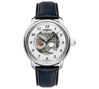 Zeppelin 8658-3 - Reloj automático para hombre, fabricado en Alemania, color plateado, correa de piel azul