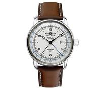Zeppelin 8666-1 Men’s Automatic Watch with Dual Date and Leather Strap