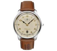 Zeppelin 9640-5 Méditerranée - Reloj para hombre - Caja de acero inoxidable, movimiento de cuarzo suizo, correa de piel marrón, 40 mm