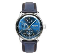 Zeppelin 9690-3 Méditerranée - Reloj automático para hombre, color plateado, con función y fondo a la vista, 42 mm