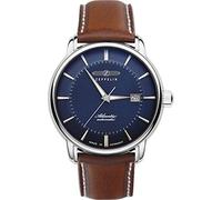 Zeppelin Atlantic Reloj para Hombre Analógico de Automático con Brazalete de Piel de Vaca 8452-3