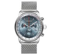 Zeppelin Cronógrafo De Cuarzo Marino Lz 14 (42 Mm), Esfera Azul Hielo / 8886M-3