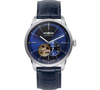 Zeppelin Flatline Corazón Abierto Esfera Azul Automático 73643 50M Reloj Hombre