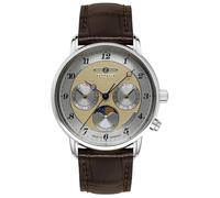 Zeppelin Friedrichshafen 8536-5 - Reloj de pulsera para hombre con fase lunar y correa de piel